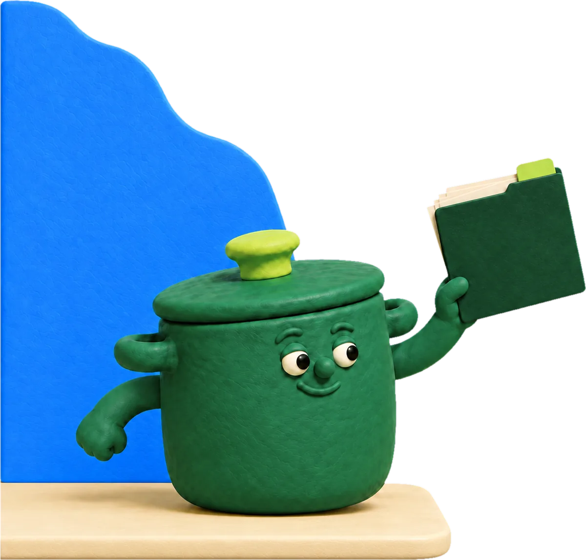 La cocotte s’en va en levant à bout de bras le dossier de la demande, une chemise verte à l’onglet vert vif. Derrière elle, un mur bleu.